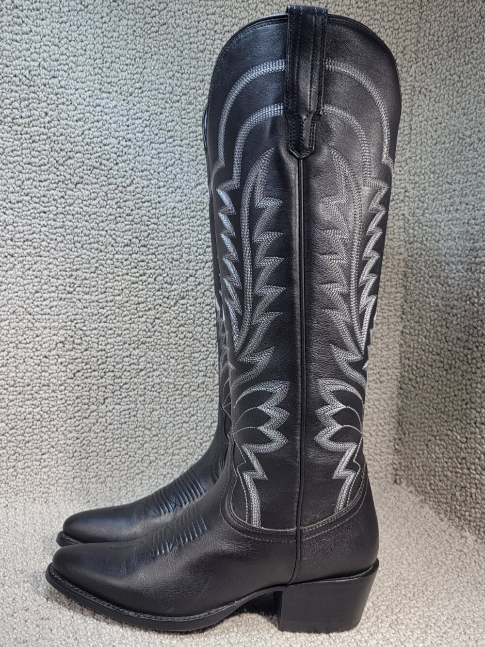 Tecovas the Abby Women's US Size 8B Midnight Cowhide Cowgirl Boots